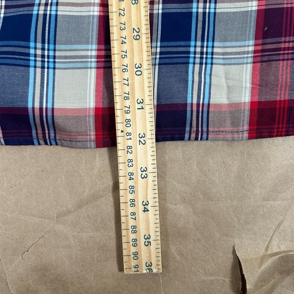 Saddlebred Red and Blue Plaid Button-Down Shirt - Picture 8 of 9